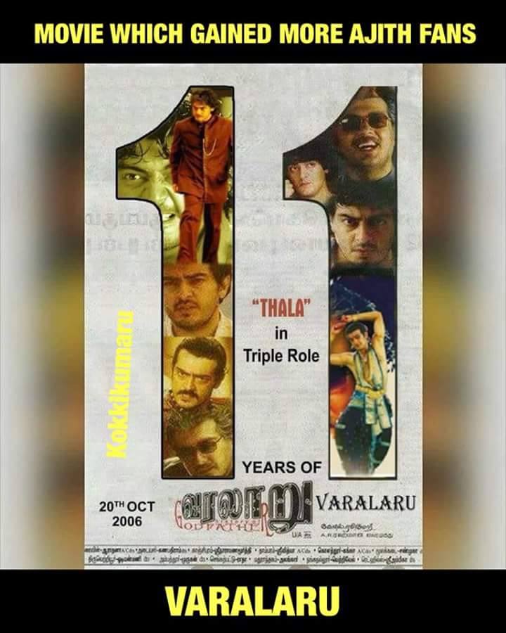 vinoth290's tweet photo. One of the best Triple Role film in KW😎
#11YearsofVaralaru https://t.co/rXj0QW8wyA