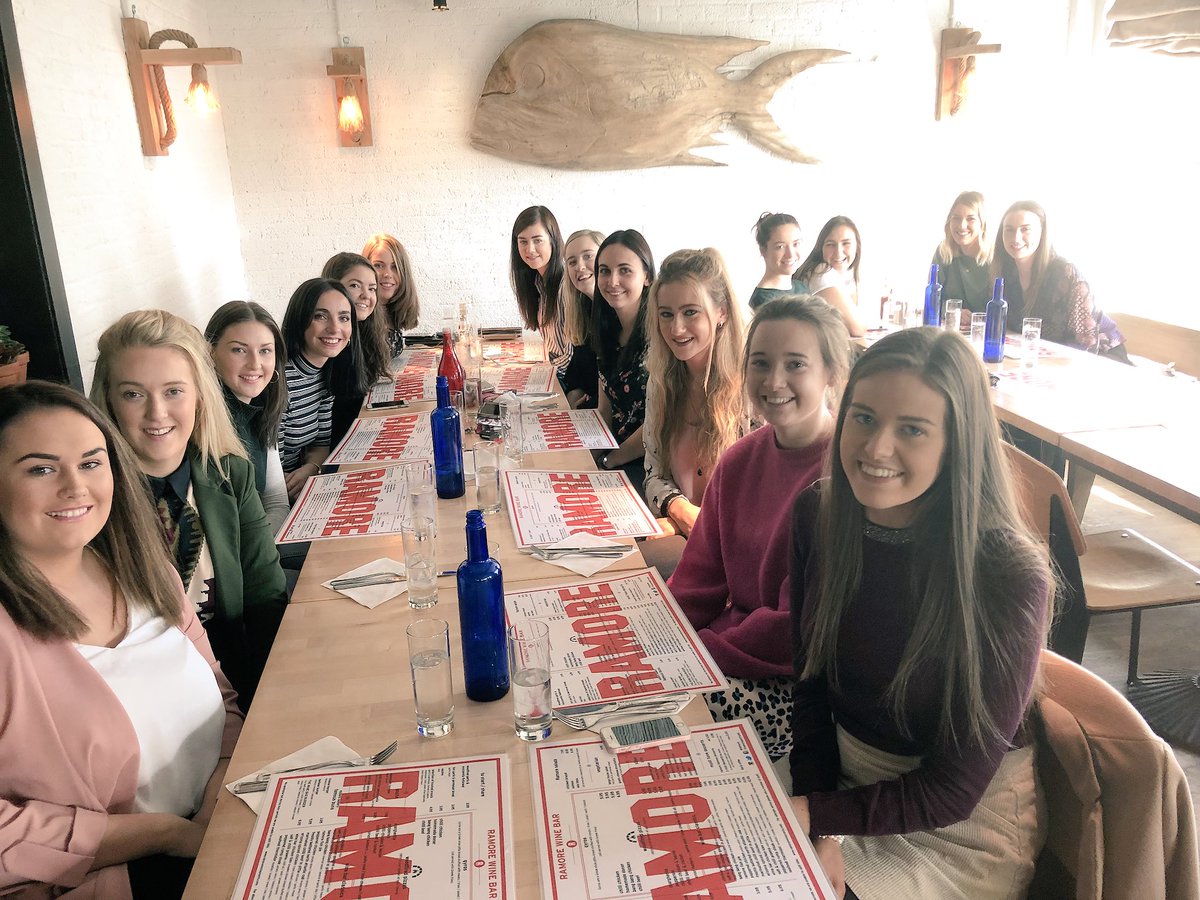 LynseyHollywood's tweet photo. Getting that #FridayFeeling @RamorePortrush. Why can’t every Friday be like this?! A great and hungry bunch of final yrs #CMFIUUBS https://t.co/6U66wtICDn