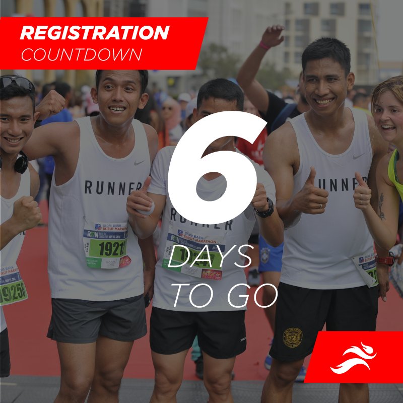 BeirutMarathon's tweet photo. 6 DAYS LEFT UNTIL WE CLOSE THE REGISTRATION!
Register Before 25 October.
#BLOMBANKBEIRUTMARATHON #15yearsofrunning #RKD https://t.co/Qwz0HTctZu