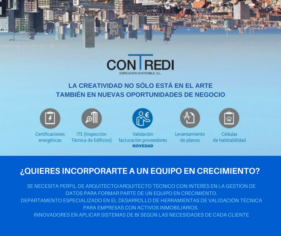 CONTREDIEdifica's tweet photo. Si estás interesado, ponte en contacto con nosotros mandando un mail con tu CV a xinocencio.contredi@catsa.com https://t.co/eKXUl0ygjM