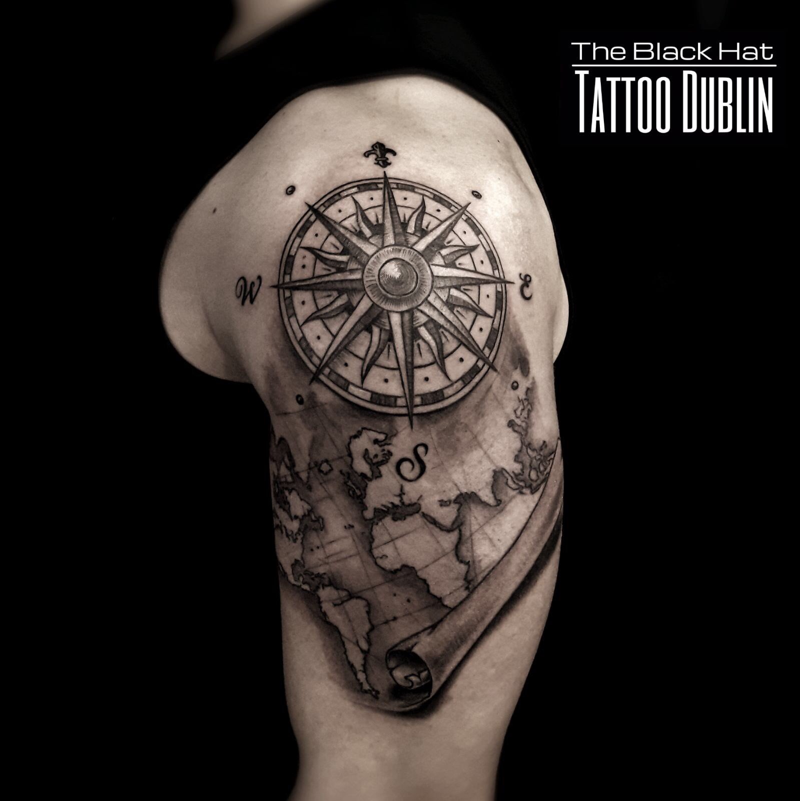40 World Map Tattoos That Will Ignite Your Inner Travel Bug  TattooBlend
