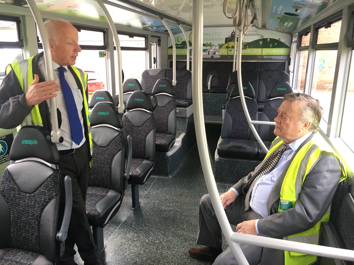 NCT_Buses's tweet photo. Rushcliffe MP, Ken Clarke visited us this morning to learn more about the #NCTGasBus project - https://t.co/8k1jLUFKwY https://t.co/xB5JrvCmR6