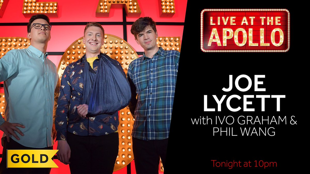 goldchannel's tweet photo. Tonight at 10pm, @joelycett is joined by @PhilNWang and @IvoGraham on #LiveAtTheApollo! https://t.co/fZZVxH2H9m