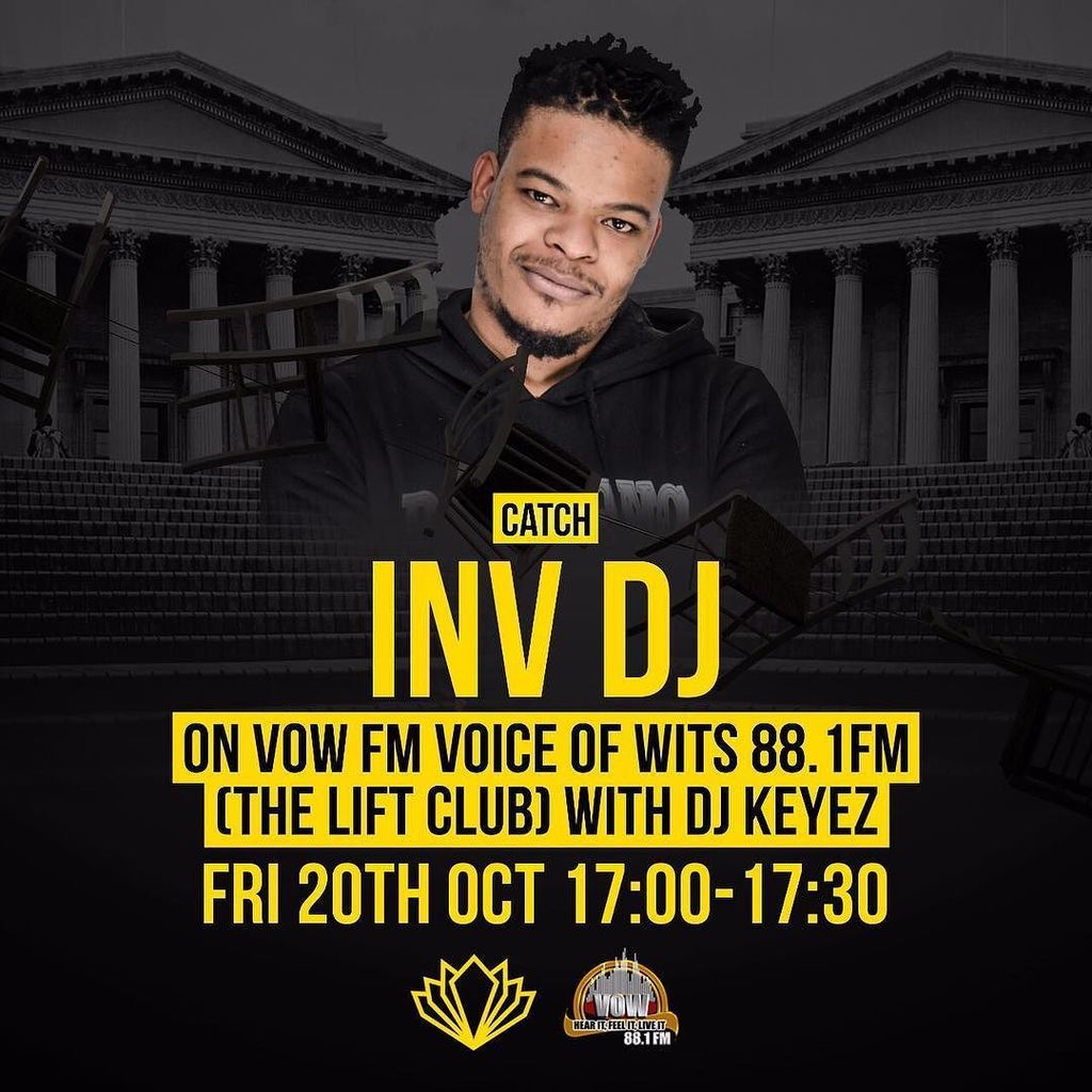 inv_dj's tweet photo. Set update to the Vow FM time slot. Letβs kick start this set with a bang! #invsessions #invdj #wits #djkeyez #vowβ¦ https://t.co/ma3mhbf9Um https://t.co/UrHNIjizv0