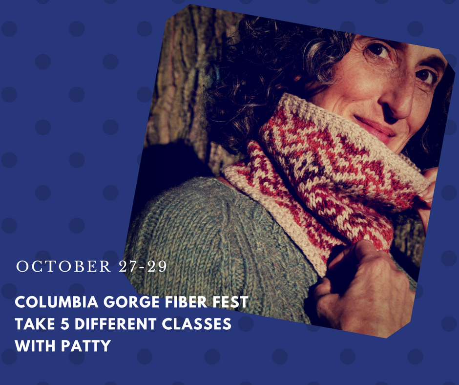 Patty_Lyons's tweet photo. I can't wait to be at the Columbia Gorge Fiber Festival @KnotAnotherHat! Will I see you there? More of my classes: https://t.co/kqml89X1i7 https://t.co/XrYEsEXmoC