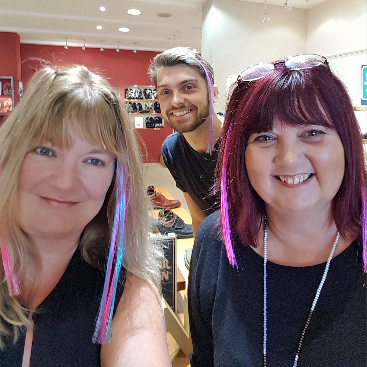 shoonshoes's tweet photo. Our fabulous Salisbury team are wearing it pink today! Thank you for your donations! #wearitpink https://t.co/BgwmyWZvJk