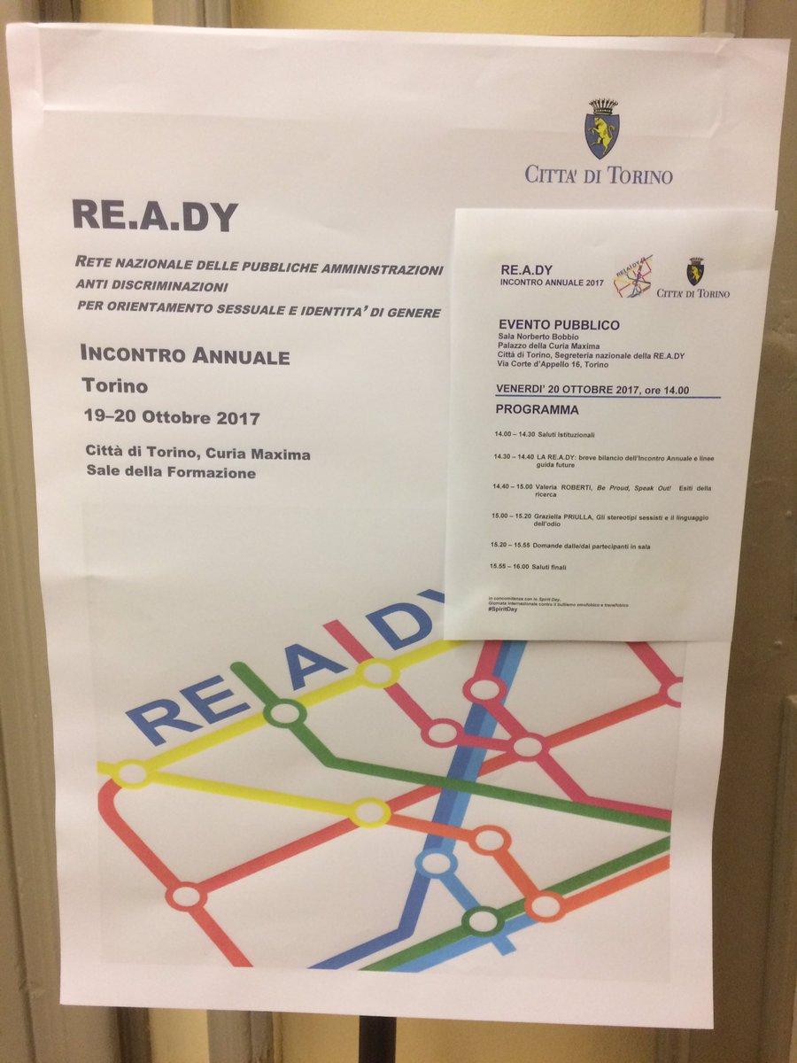 ArcigayTorino's tweet photo. Incontro annuale rete RE.A.DY #ready2017 #ready
@twitorino @giustamarco @monicacerutti @CasArcobaleno https://t.co/dFd3q6IU92