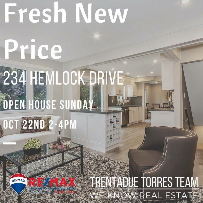 TrentadueTorres's tweet photo. Fresh New Price #234Hemlock Open House Sunday 2-4pm! #trentaduetorresteam #stouffville #freshprice #modern #freshlook https://t.co/S4i9zvzy1j