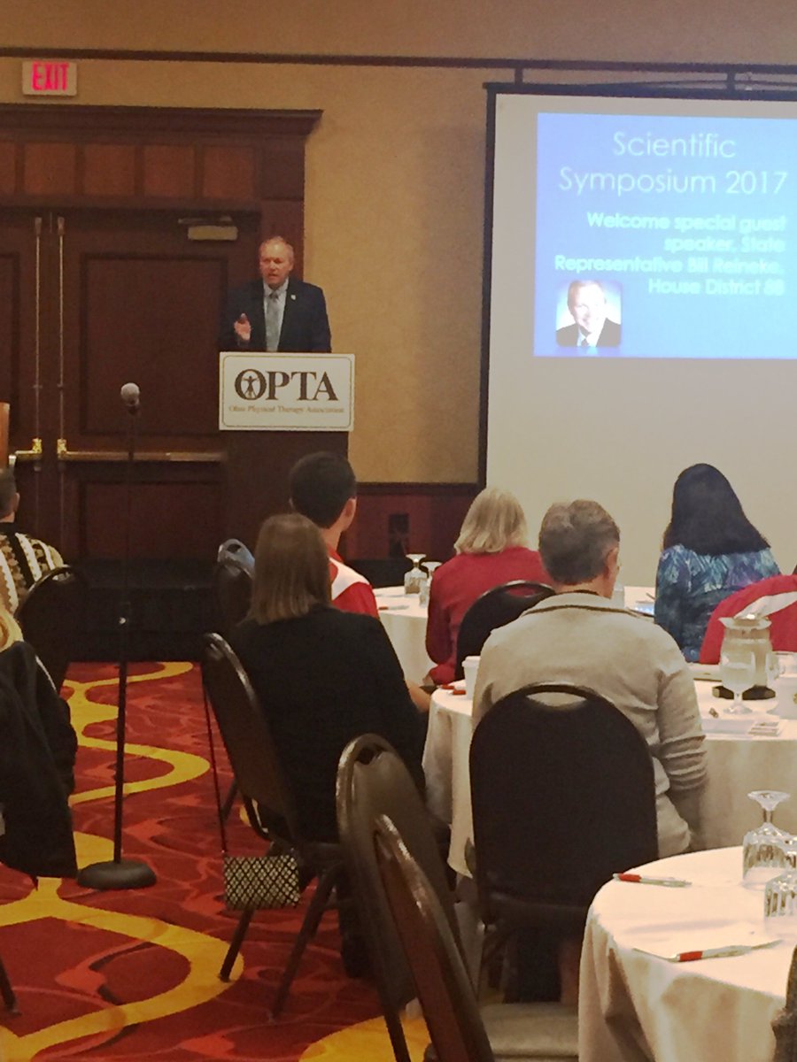 Ohio_PT's tweet photo. Listening to State Rep.  @BillReineke he speaks at our 2017 Scientific Symposium on the opioid epidemic. #SciSymp2017 https://t.co/1ppAhyvsiT