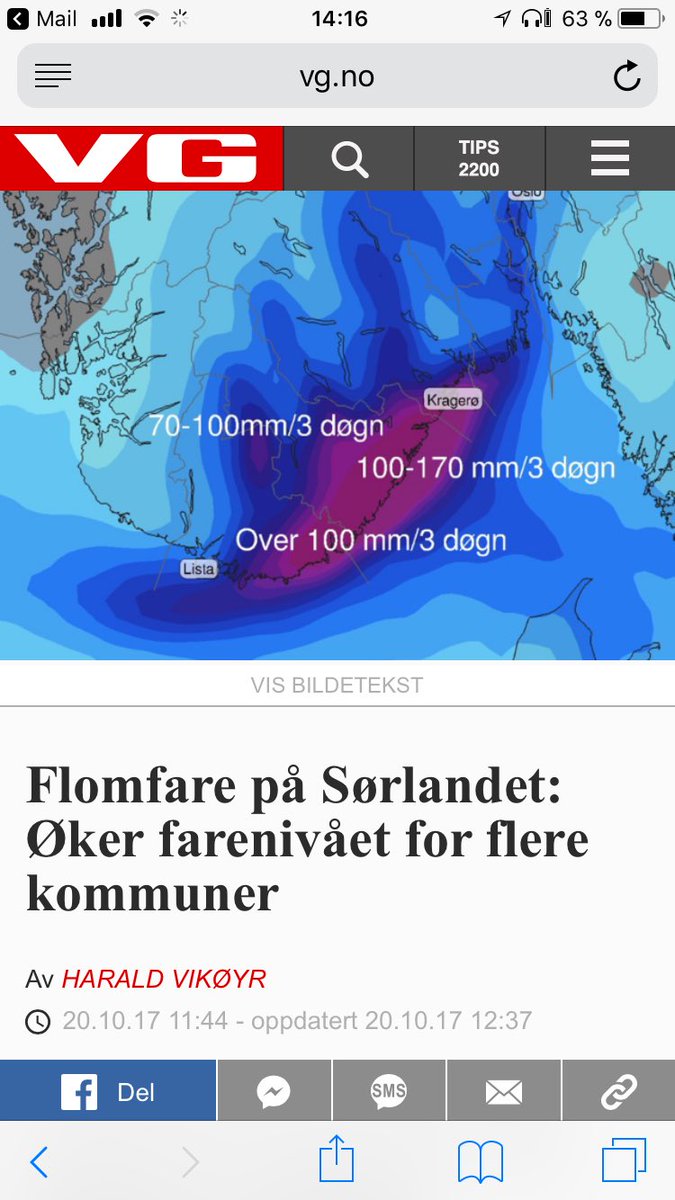 VegardErstad's tweet photo. Har #regnet endelig snudd https://t.co/A16TY6pNzj