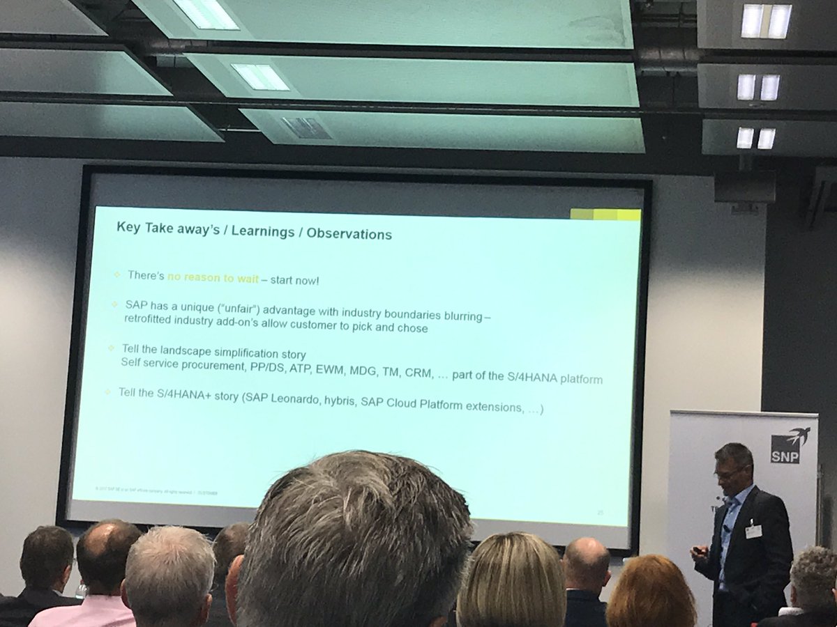 EvilRisotto's tweet photo. S/4HANA 1709 will be a Game changer #TW2017 https://t.co/6SKg8wQITi