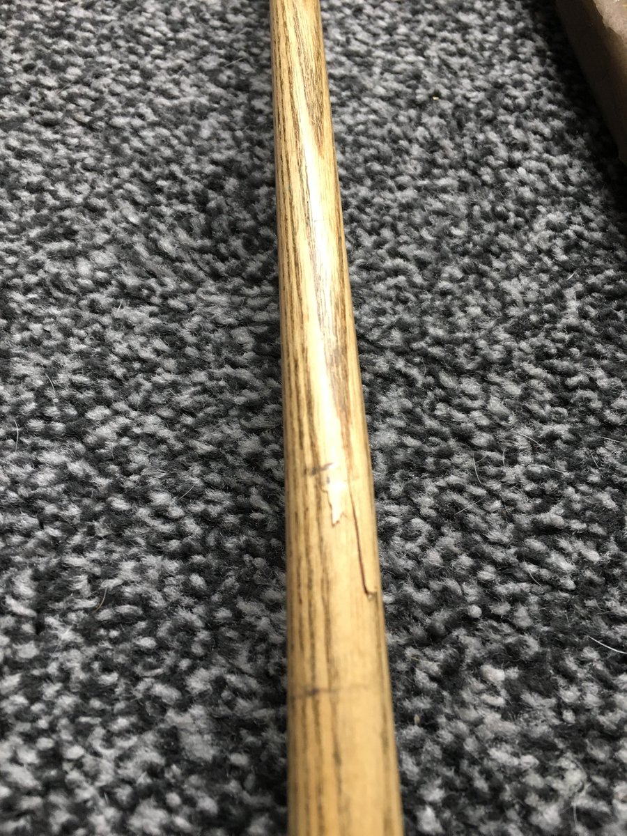 jakekeen1's tweet photo. @parcelforce just received my cue about an hour ago it’s over 100 years old was in perfect condition now it’s snapped? Very unhappy https://t.co/LxICVDpByN