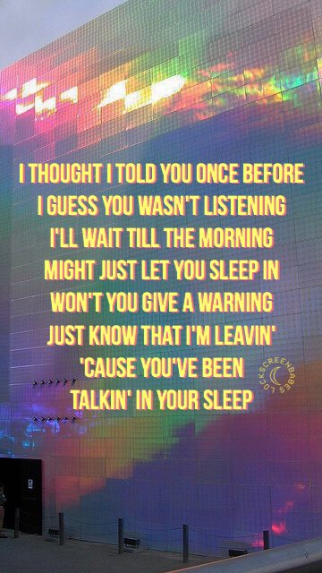 Lockscreens Sleep Talking Charlotte Lawrence Lyric Rt If U Save Send Us A Screenshot If Use Be Honest Please Sky
