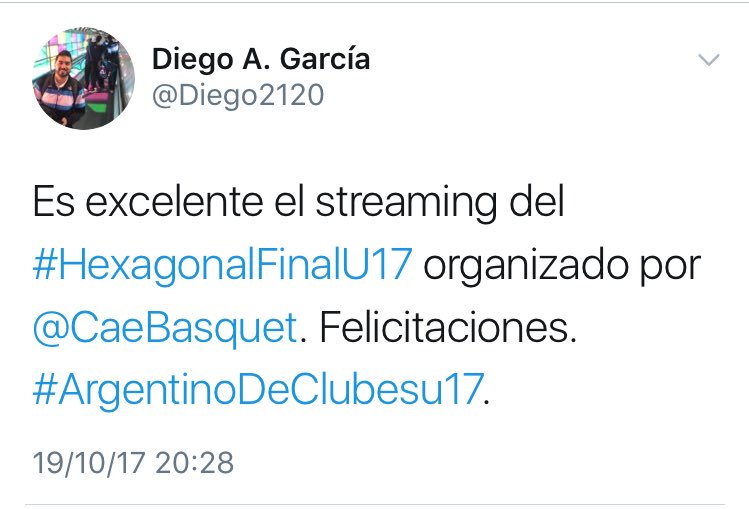 CaeBasquet's tweet photo. El gran laburo de @RemansoTV empieza a hacer ruido. El #HexagonalFinalU17 en HD para que lo disfrute el mundo entero. Gracias muchachos! https://t.co/O4n7CEH1Rf