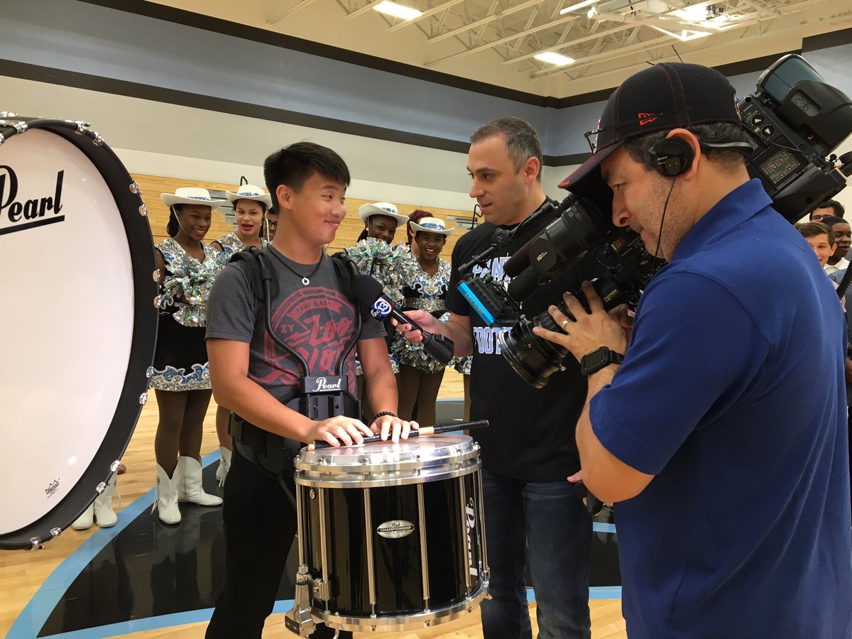 katyisd's tweet photo. Thanks to #ABC13Fridayflyover the @PaetowHS students get to show off their new school and talents, plus their wacky side!!! #bethelegacy https://t.co/Rl3rfe1b7k