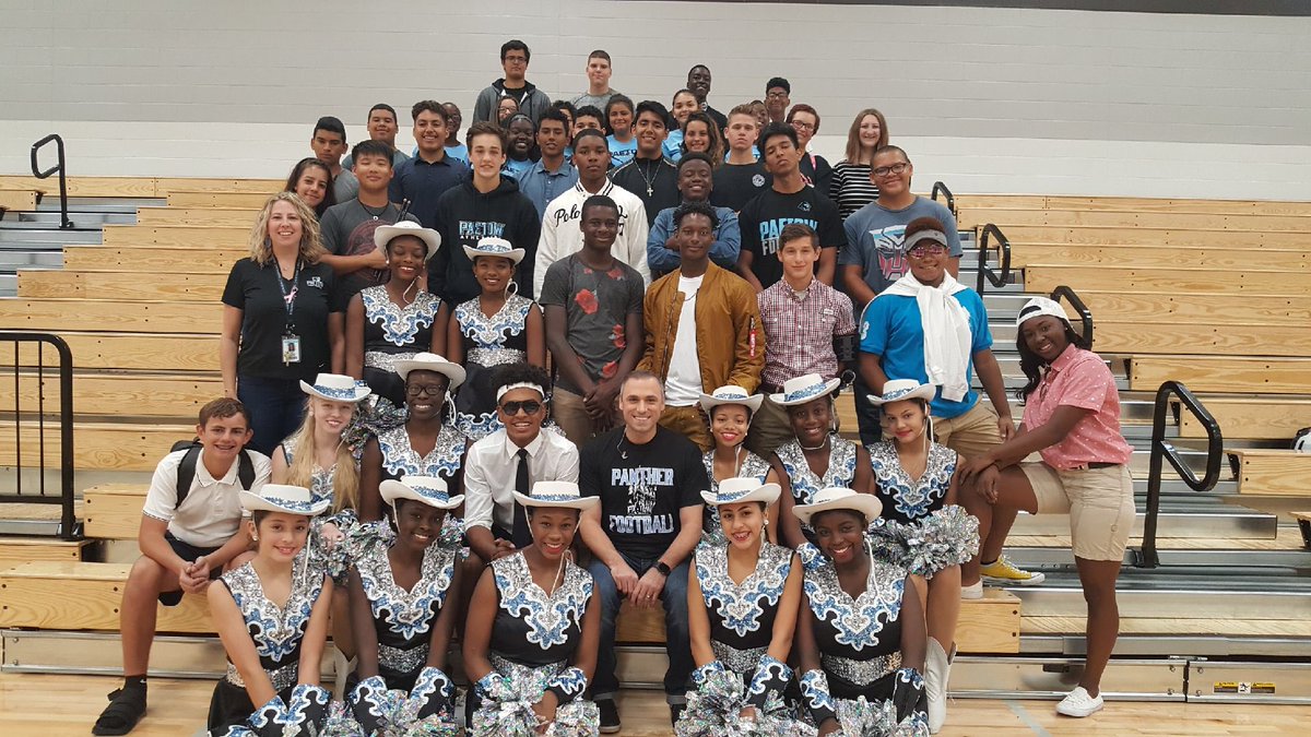 katyisd's tweet photo. Thanks to #ABC13Fridayflyover the @PaetowHS students get to show off their new school and talents, plus their wacky side!!! #bethelegacy https://t.co/Rl3rfe1b7k