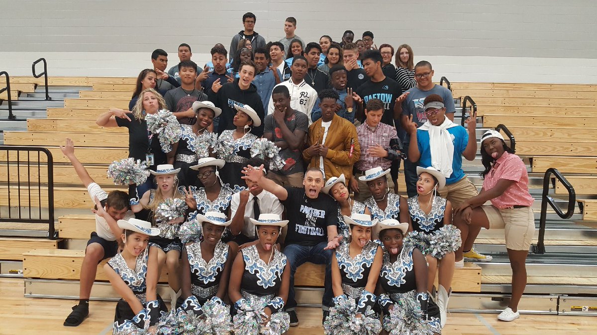katyisd's tweet photo. Thanks to #ABC13Fridayflyover the @PaetowHS students get to show off their new school and talents, plus their wacky side!!! #bethelegacy https://t.co/Rl3rfe1b7k