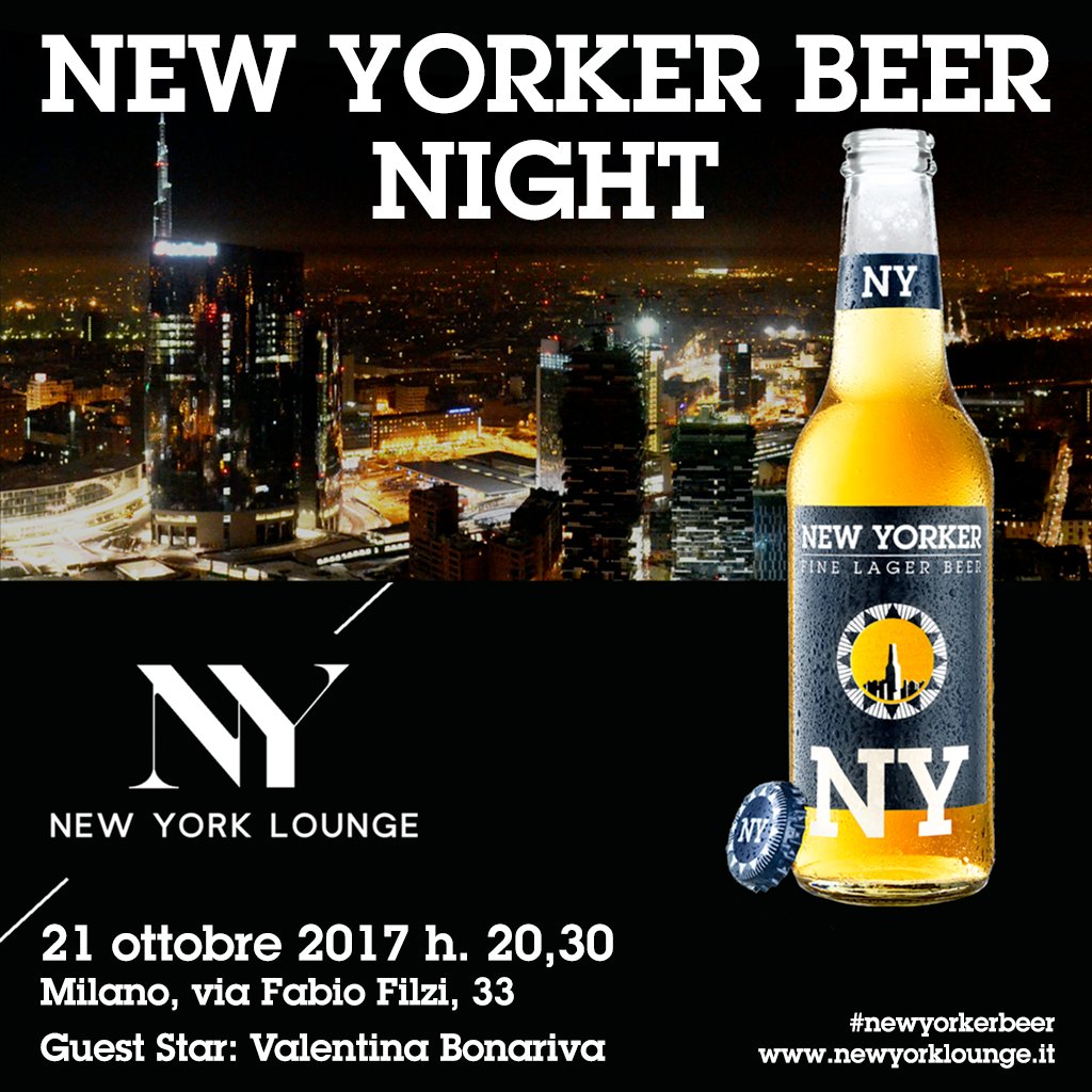 NewYorkerBeer's tweet photo. We are partying tomorrow night in Milan with our guest star Valentina Bonariva. 100% #NewYorkerBeer #milan #partyvibes #italy https://t.co/hGKAXe1cUM