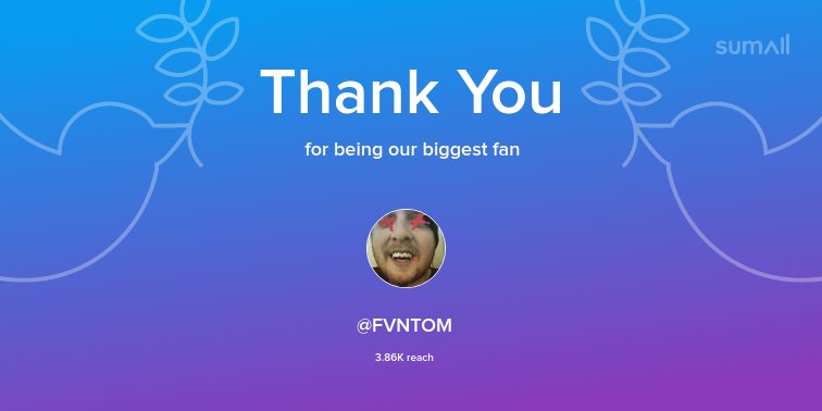 Our biggest fans this week: <a href="/FVNTOM/">₣V₦TӨM</a>. Thank you! via sumall.com/thankyou?utm_s…