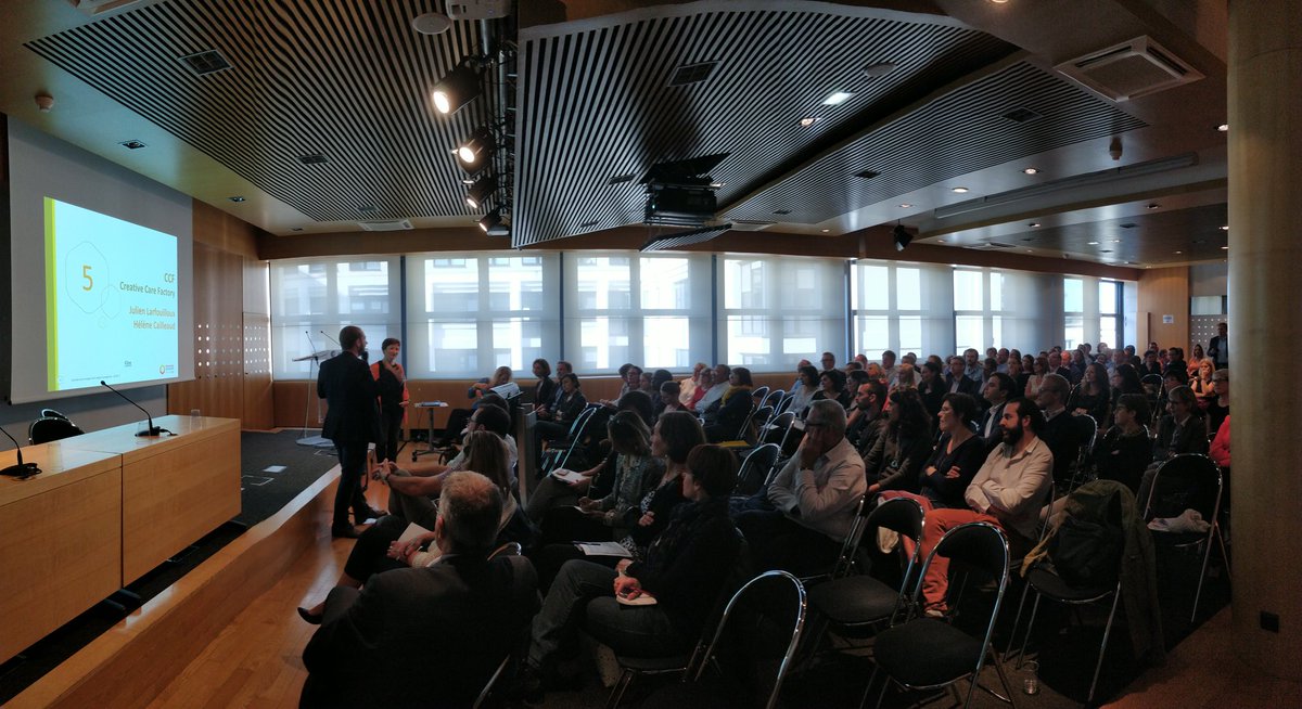atmotrack's tweet photo. La #creativecarefactory pitch devant les managers d' @hmutuelle @CCINantes #connectedhealth #Healthcare #CCF https://t.co/Zt8KJcAakR