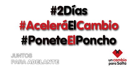PrensaBettina's tweet photo. Faltan #2Días para el domingo 22 🗳  #BettinaDiputada #PoneteElPoncho #AceleráElCambio  #Elecciones2017 #UnCambioParaSalta #Lista704 https://t.co/rUeE7lKs49