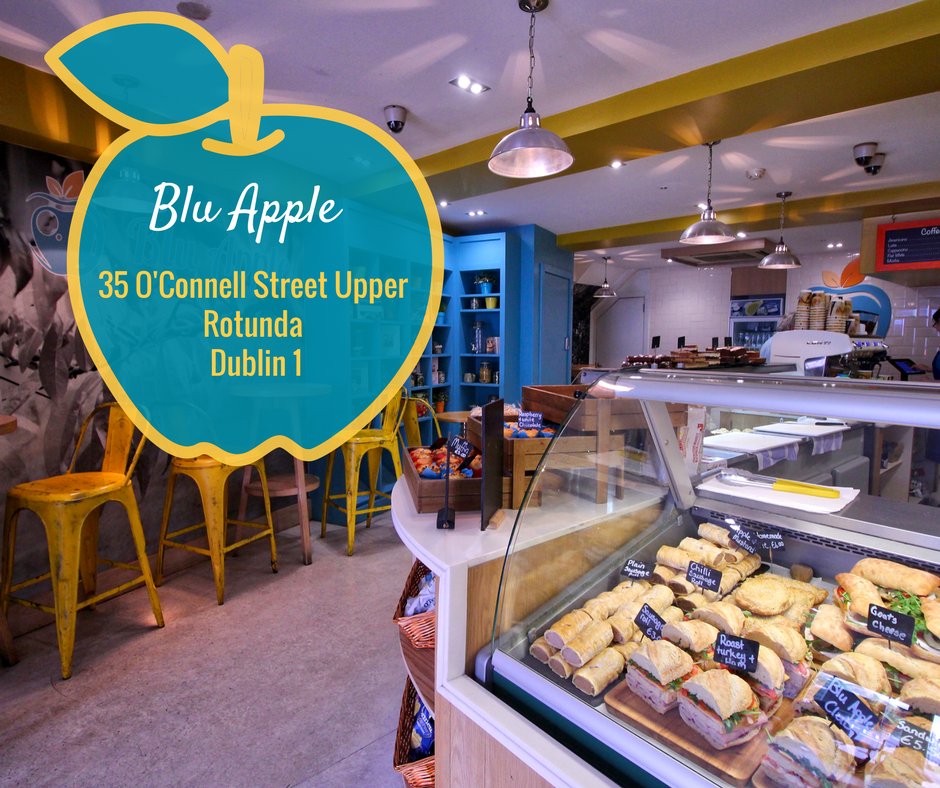 Bluapple35's tweet photo. Spending your Sunday Funday in town? Drop in for a cuppa and cake, or go all out with one of our salads! #BluApple https://t.co/jwAWWPTtJ8