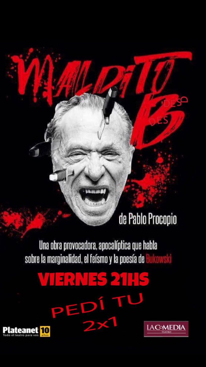 PabloProcopio1's tweet photo. #BuenViernes veni a ver #malditob - anteultima función #hoy a las 21 hs en @LaComediaBA - R. Peña 1062 https://t.co/BbELdKQz3N https://t.co/2xOpAmCZBK