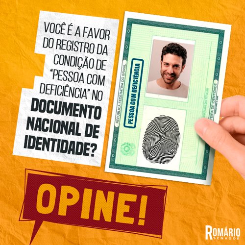 RomarioOnze's tweet photo. A ideia é simplificar a vida da pessoa com deficiência. E você, o que acha da proposta? https://t.co/ON4tbMctVS https://t.co/b1MoRhzq46