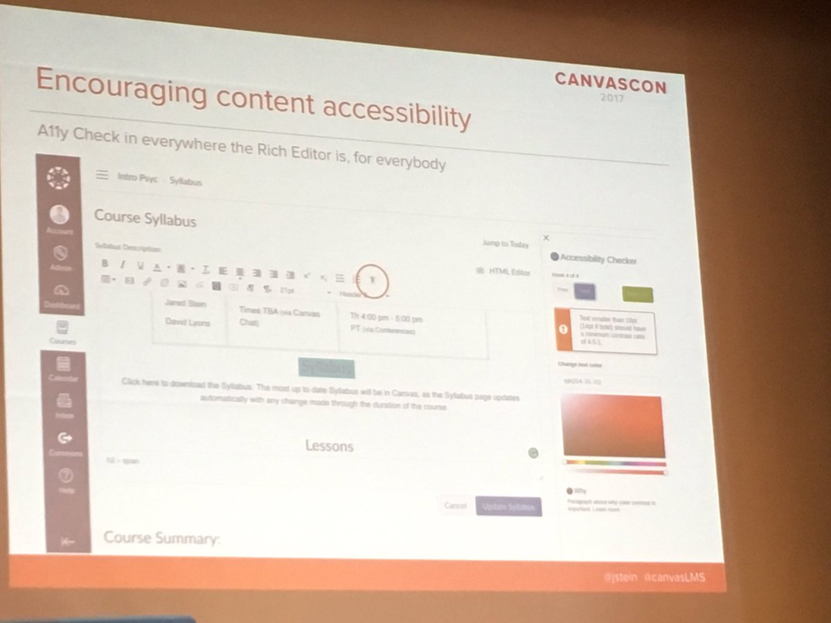 Check for accessibility on the fly.  In beta at #Canvascon