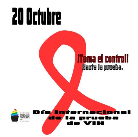 MagdalenasLGTBI's tweet photo. #20Octubre #VIH #SIDA
Si quieres hacerte la prueba, mándanos un correo a pruebasvih.md@gmail.com
¡Toma el control! https://t.co/NqCtKjv5yy