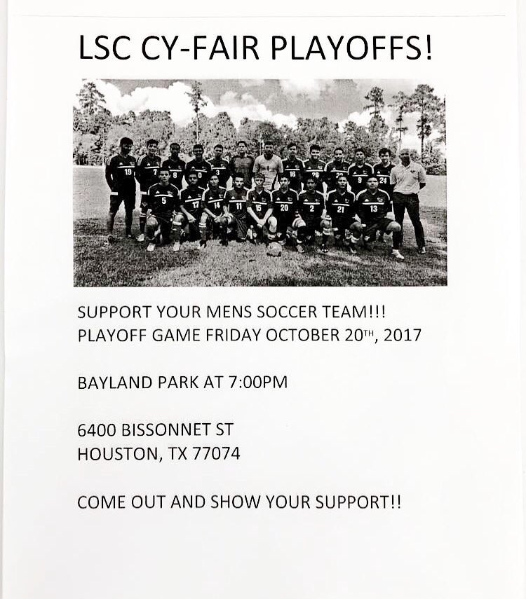 LSCCyFairSoccer's tweet photo. ITS GAME DAY! The falcons are ready to go head to head vs UHD for a spot in the final of the championship. LETS GO! ⚽️💪🏼 https://t.co/gIFZcQLiH5