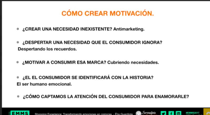 Loretofa's tweet photo. #EMMS2017 La motivación hay que crearla con un vínculo afectivo, no manipular, por eso es importante el #ADNMarca #Branding #MarcaPersonal https://t.co/q8cduL4f8I