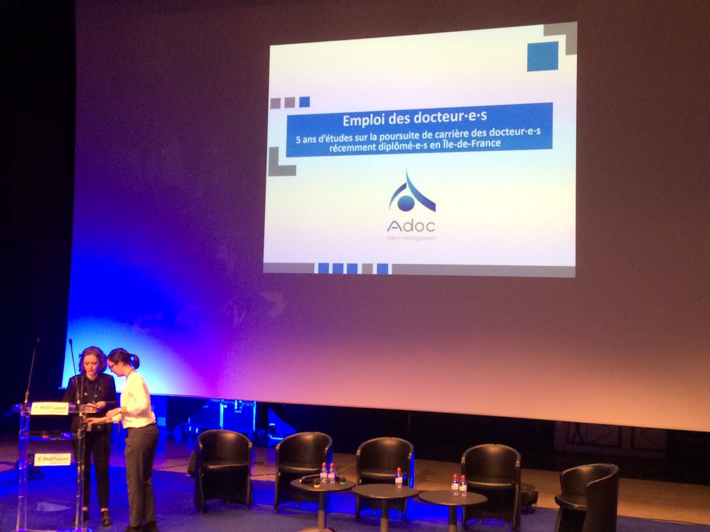 Agnes_Laine's tweet photo. @AdocTM @PhDTalent Et présentation du résultat de l'enquête sur l'emploi des #PhD par @AdocTM merci @christelleVentura #ccp17 @PhDTalent https://t.co/JLhQvHArGZ