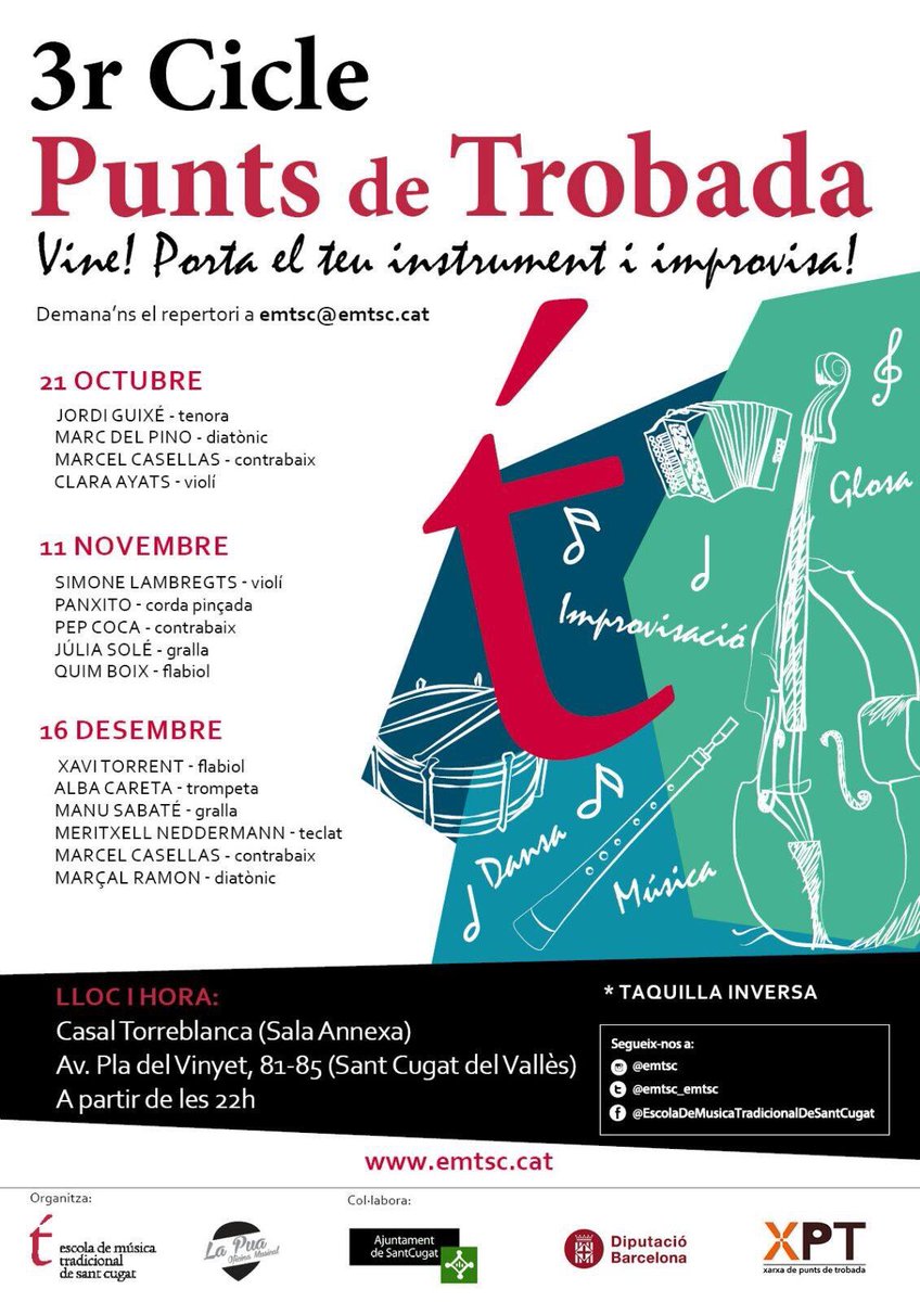 Demà! #puntsdetrobada #xpt <a href="/tradicionalsc/">Coordinadora SC</a>