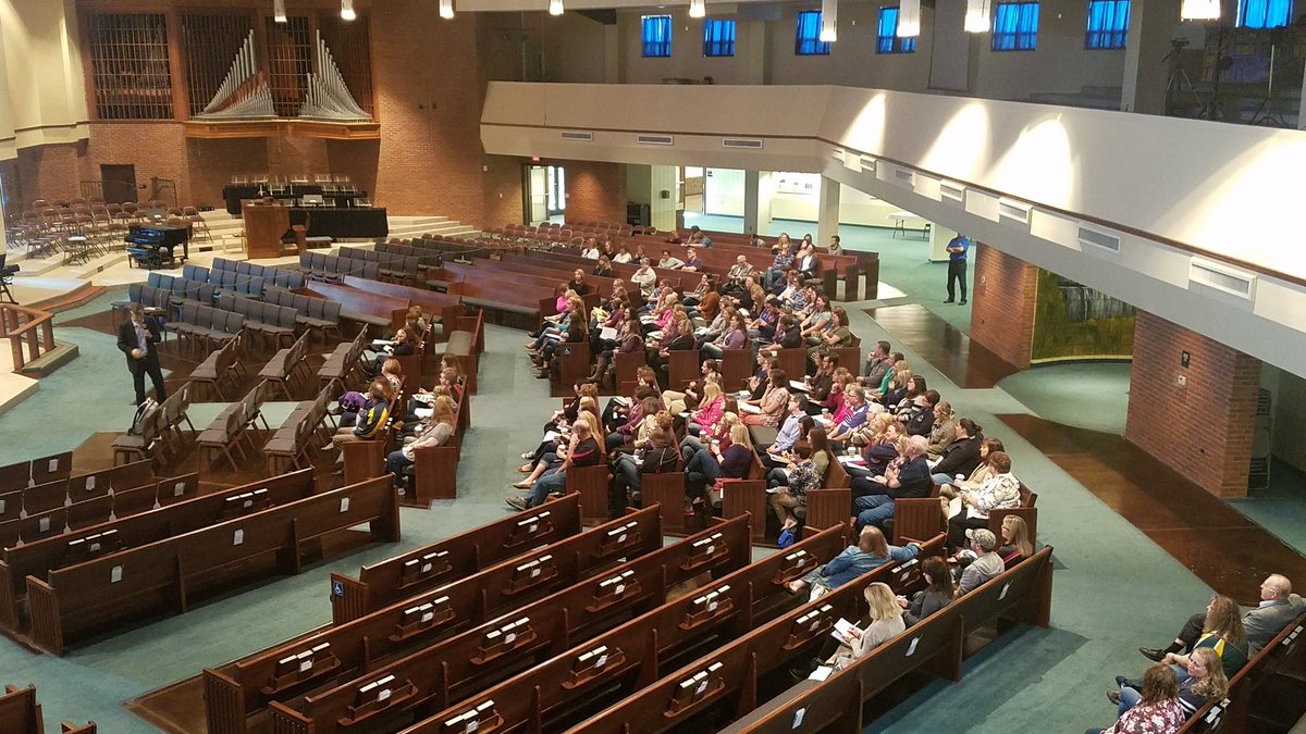 TGrulke's tweet photo. You can tell these are a good group of #LuthEd educators gathered for a day of PD... they are all sitting (hiding) in the back! https://t.co/7MjFqQyNVh