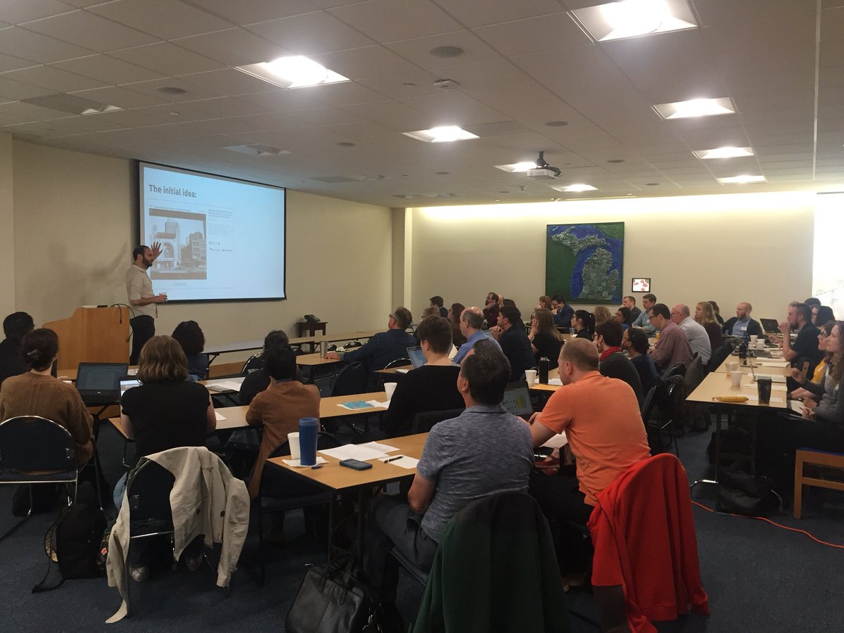 LibraryofMich's tweet image. We’ve got a nice crowd for the #midmichdp meeting today