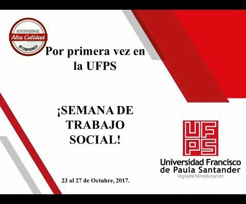 InseparableTS's tweet photo. 📣Por primera vez en la @UFPSCUCUTA ¡Semana del #TrabajoSocial del 23 al 27 de Octubre!🎉 #TrabajoSocialMiProfesión #Yo❤TrabajoSocial https://t.co/311Lo1S1fh