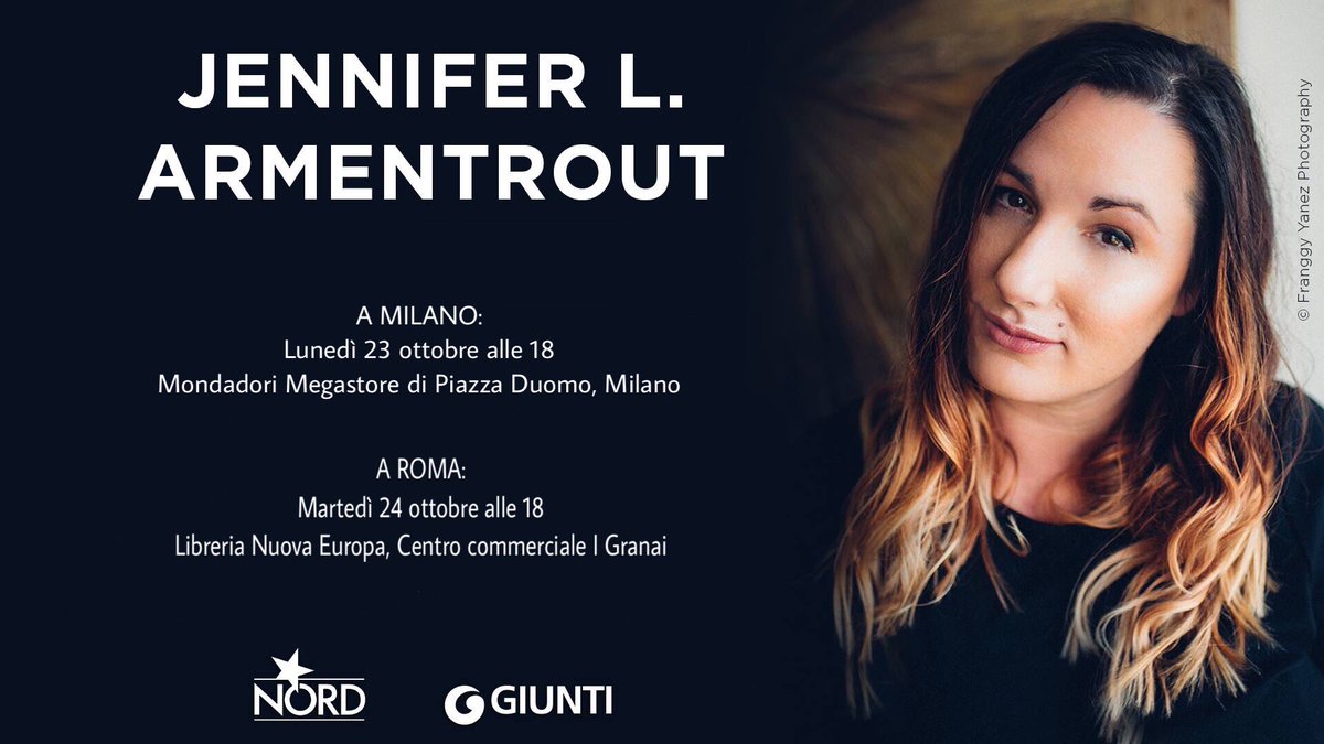 dentrounlibro's tweet photo. #JENNIFERL.ARMENTROUT IN ITALIA! La scrittrice bestsellers di libri fantasy e urban fantasy viene a Milano e Roma 👉🏻https://t.co/gFYWh1Guiy https://t.co/nL7uIWbl1a