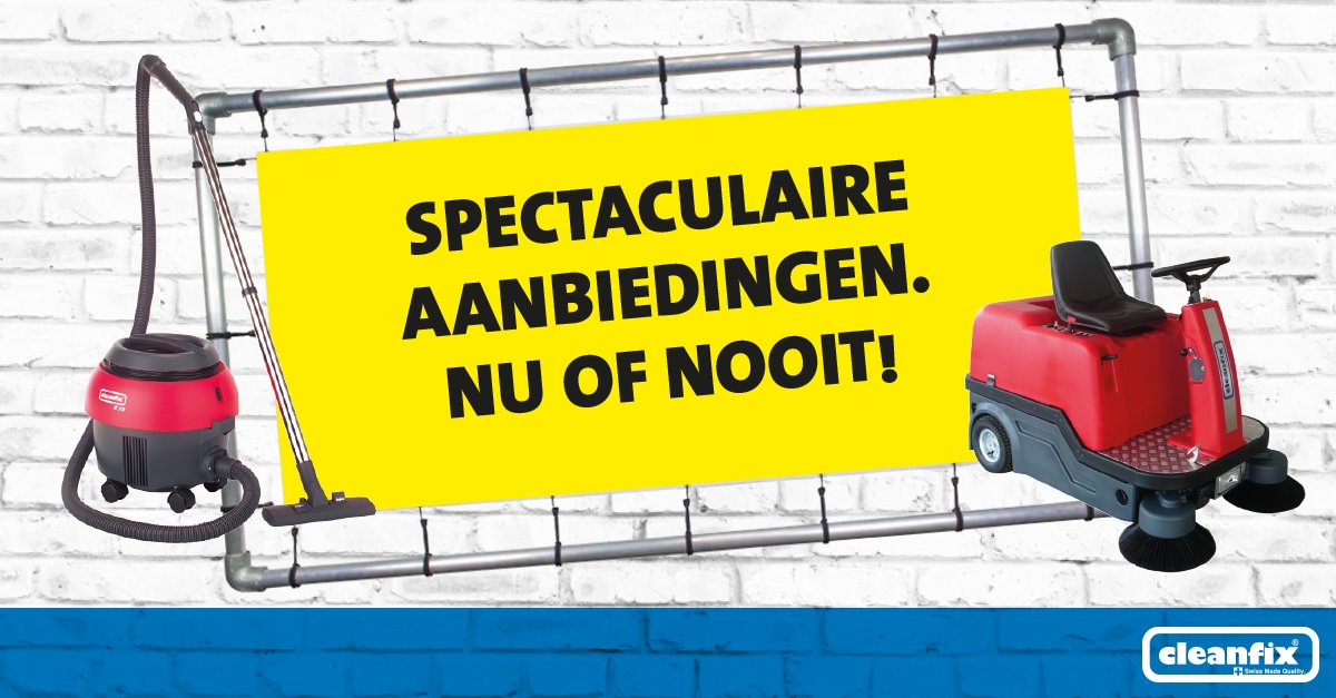 Bekijk onze folder vol met eindejaarsaanbiedingen! Verschillende schoonmaakmachines met een extreem scherpe prijs! bit.ly/2gwkPW0