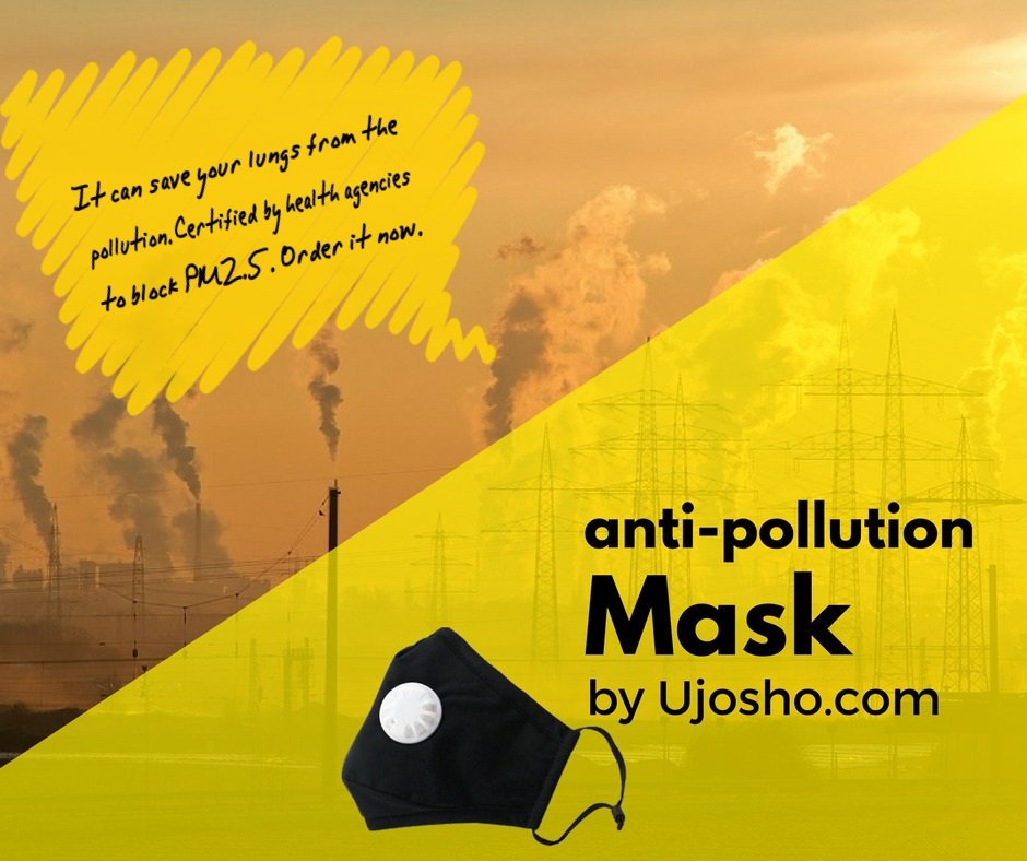 UJosho's tweet photo. Uncomfortable air? Try our mask. 
Now its fashionable to save your lungs. #delhipollution #AirPollution #Mumbai #bangalore https://t.co/wNqSbNzinp