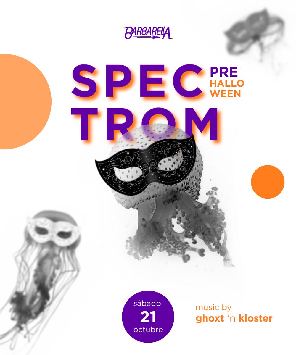 BarbarellaPy's tweet photo. ¡Este sábado todos de incognito! Traé una mascara y disfruta de esta edición de #SPECTROM PRE Halloween!!👹💀💥💃
Musicalizan Ghoxt 'n Kloster👻👻 https://t.co/JwjMeO74RE