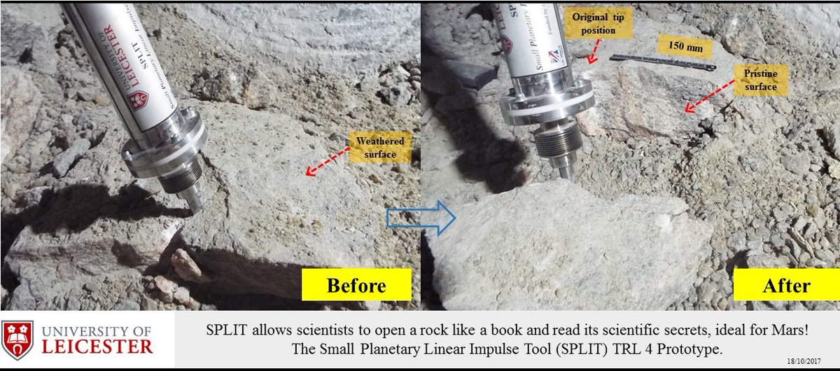 LeicsPlanets's tweet photo. Demonstrating a new planetary rock tool @BoulbyLab for future Mars missions hits the news: https://t.co/HBkZjBsEFE https://t.co/paJlQmKrsj