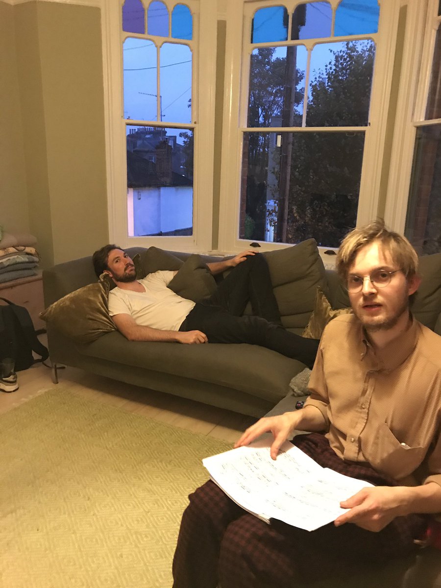 SopranoIsabelle's tweet photo. Words cannot espresso how fun it's been rehearsing for @WPOpera's 'The Coffee Opera'. Especially when you're poorly and the rehearsal comes to you...☕️We will be percolating in Shrewsbury on the 22nd Oct https://t.co/io0mtH8eyy #bach #jamesoldham #coffee #opera #yirgacheffe https://t.co/K9E4FfKEDl