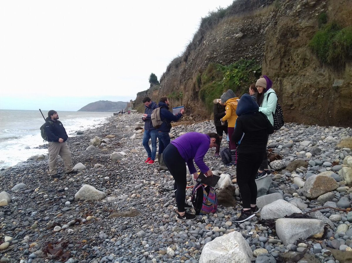 Maynoothgeog's tweet photo. Our #GY315 Glacial Geomorphology students enjoying some of the coastal beauty of Shankill, Dublin #GoingPlaces #fieldworkfriday #StormBrian https://t.co/VhtmSPJc1O
