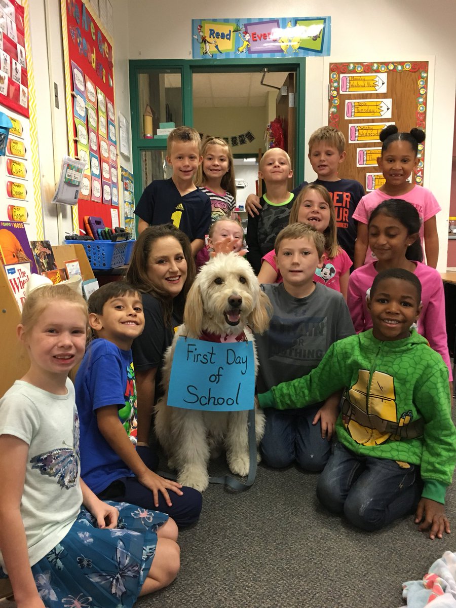 janettaylor84's tweet photo. A special guest on his first day of school! #LincPride https://t.co/uBPYIEDoRJ