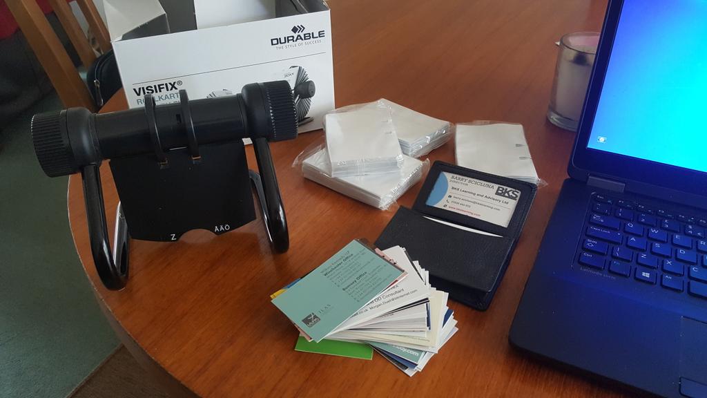 bkslearning's tweet photo. Bit of business card reorganisation this afternoon #networking #business #b2b #businesscards #organise #roladex #filing #fridayadmin #admin https://t.co/dyObzcQGe6