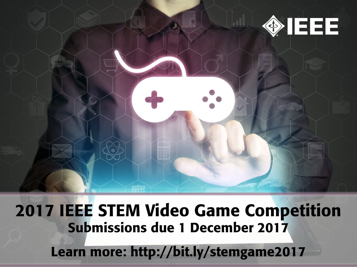 IEEEeducation's tweet photo. University student who loves video games? Enter the #IEEE #STEM Video Game Competition today! Learn more at https://t.co/RL6ahL3qMf https://t.co/QDvaH2YpJu