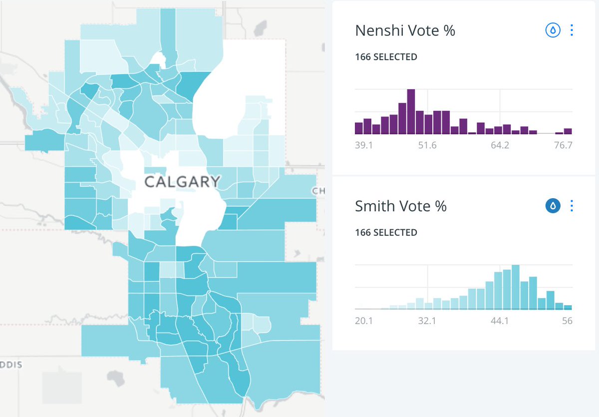 camjstark's tweet photo. How did the mayoral candidates fare in each of Calgary's 166 voting subdivisions? https://t.co/tk8he8du5v #yycvote #yyccc https://t.co/Mmn4lZ8aLt