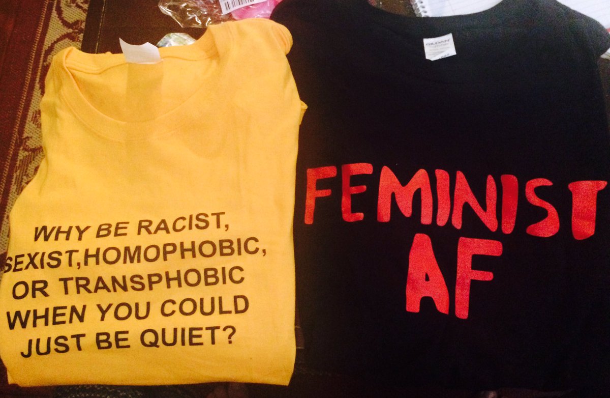 TITequality's tweet image. Got my new shirts this week #Feminism #Equality #intersectionality