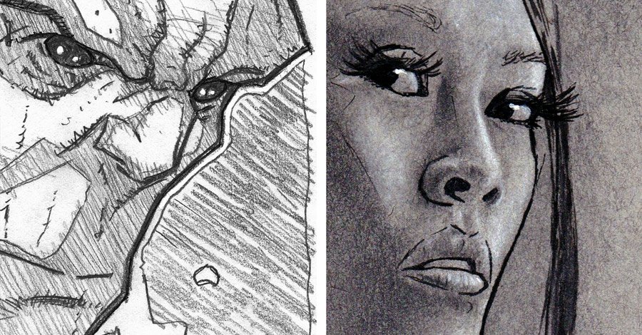 IllustratorsSC's tweet photo. Pencils! Pens! Monsters! Mystery! New art by @TWKeller and @m_scott_hay now up at https://t.co/n7ruD4eg2A #drawsocial #drawing #art https://t.co/n1mXPPTNjU